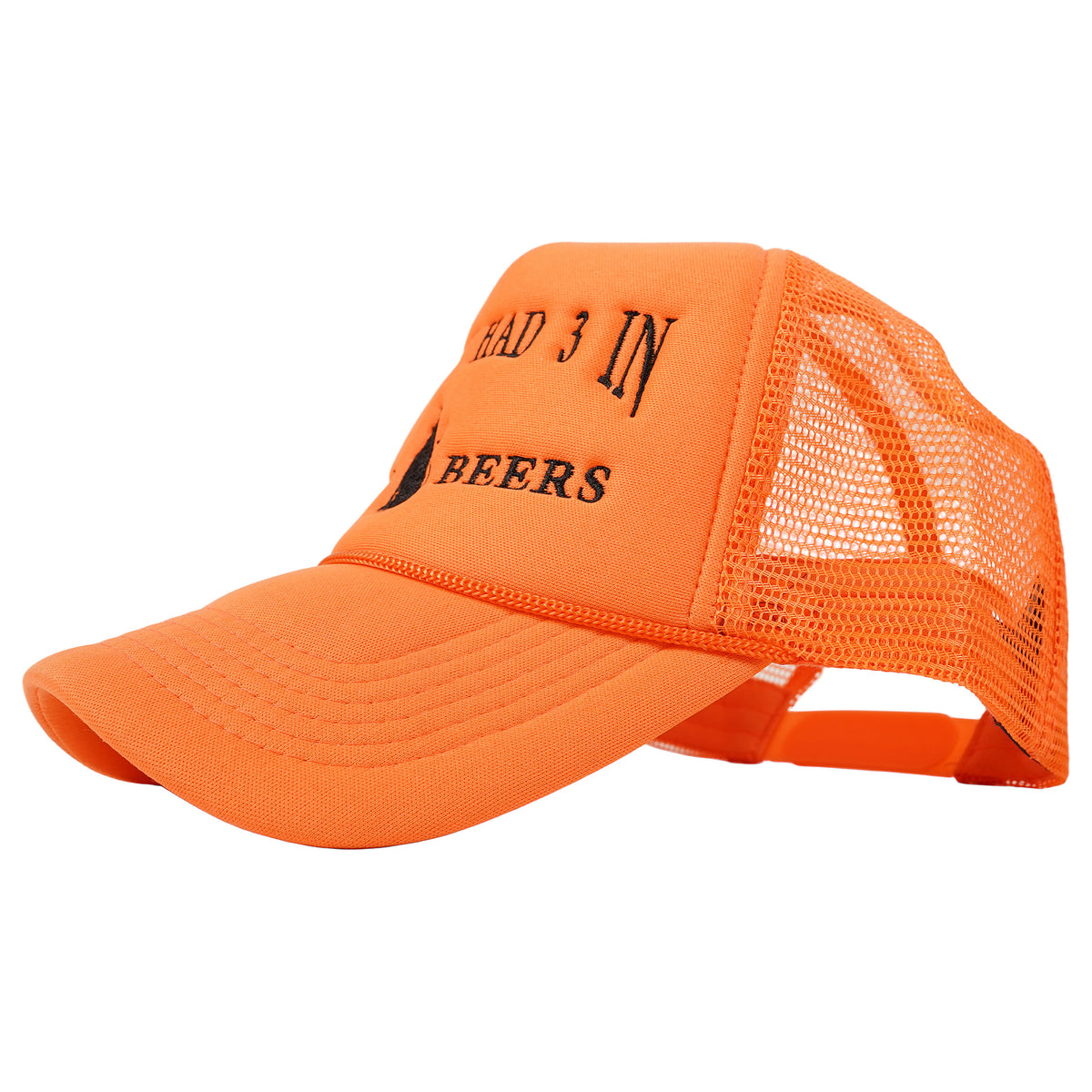 All Dawgs foam trucker cap, I ONLY HAD 3 IN DOG BEERS - orange, image 2 of 2