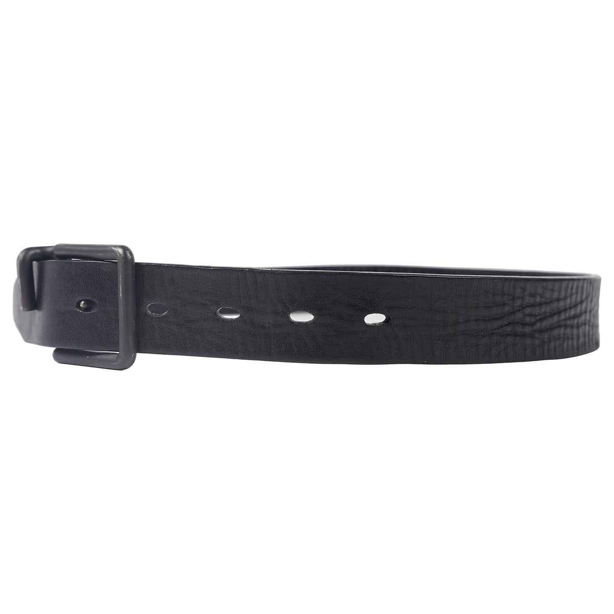 Leather belt, black-coated square buckle - black, image 3 of 3