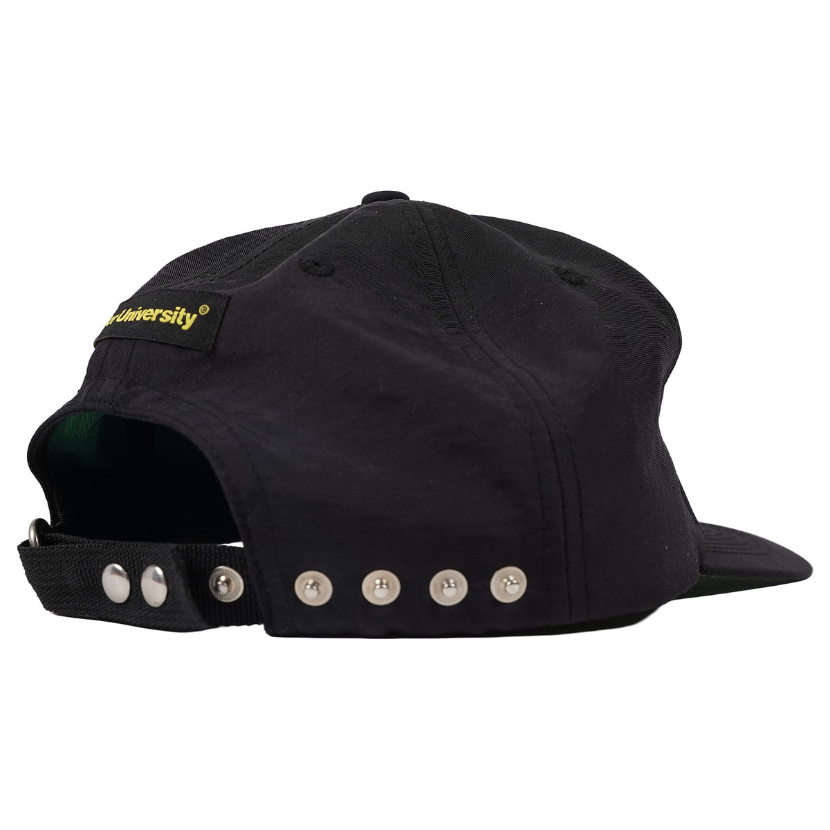 Color University cap, green undervisor and studded strap - black, image 4 of 4