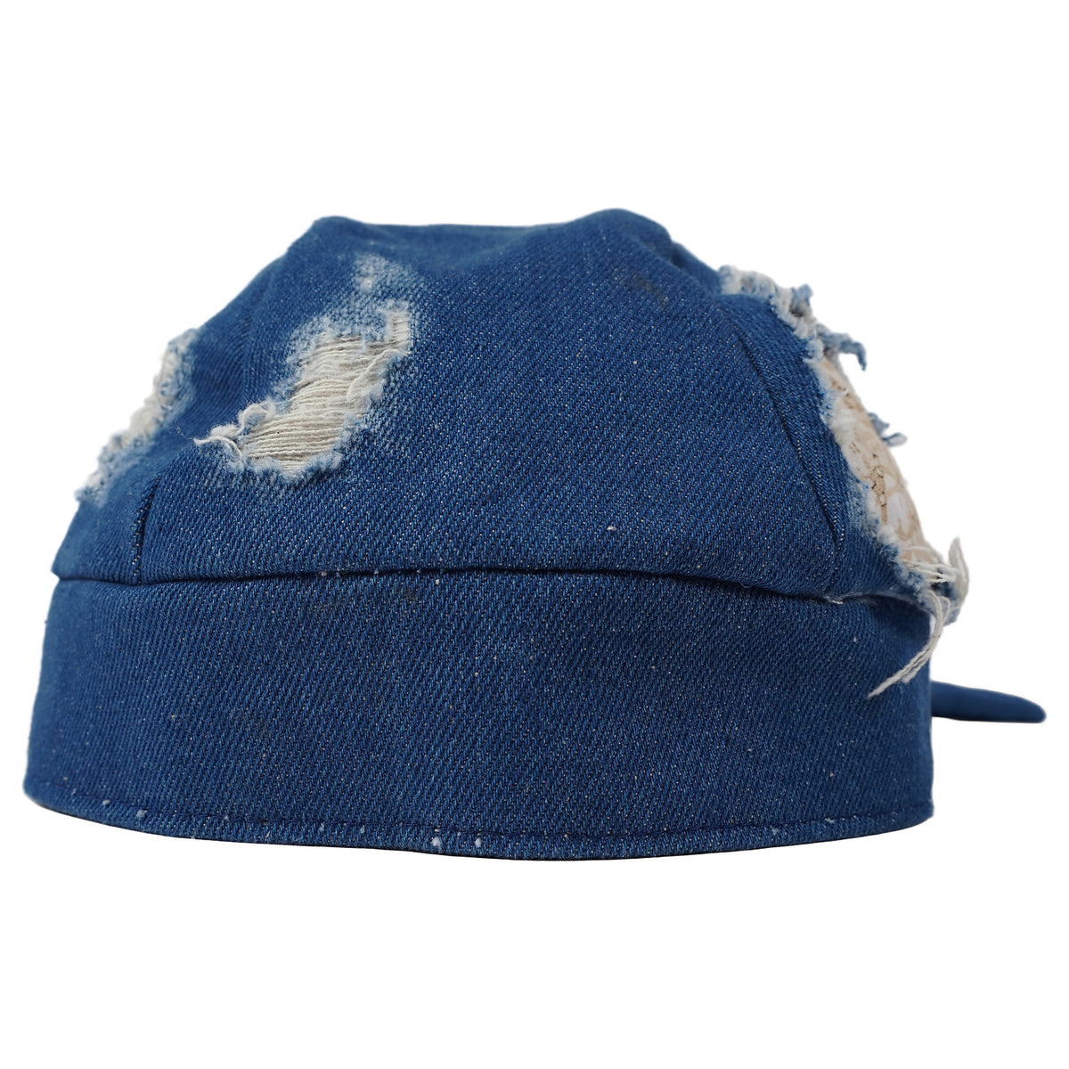 The After School Club Co. denim durag, blown-out crown - blue, image 5 of 5