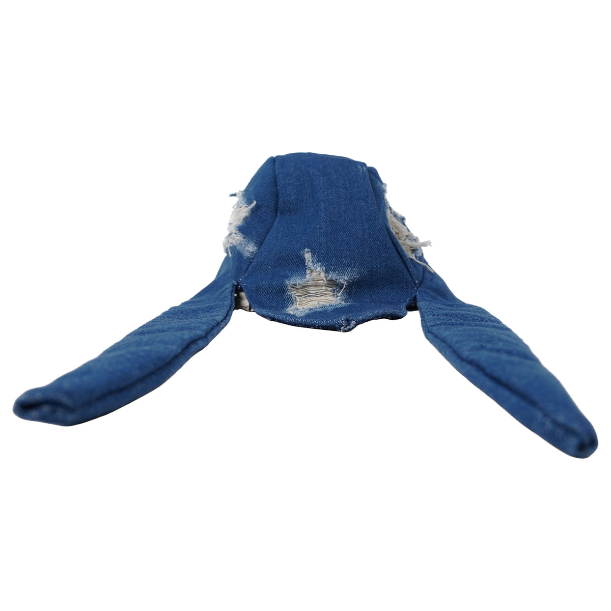 The After School Club Co. denim durag, blown-out crown - blue, image 4 of 5