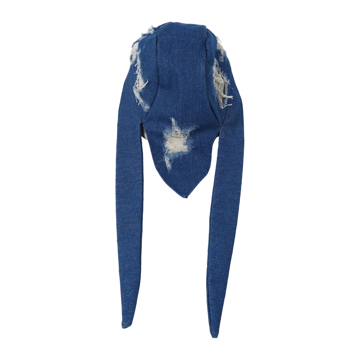 The After School Club Co. denim durag, blown-out crown - blue, image 3 of 5