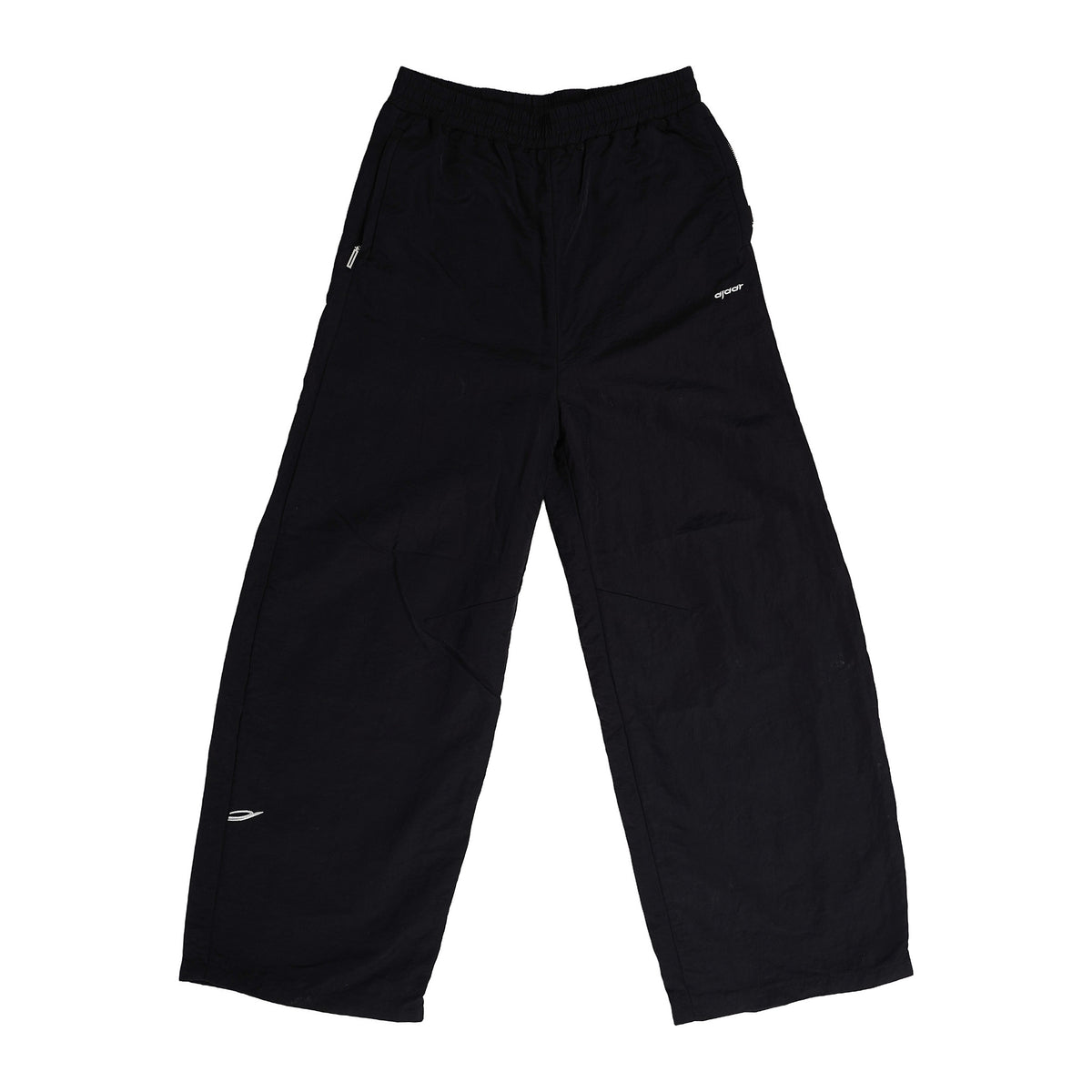 Ajaar nylon trousers, tonal tribal appliqué - black, image 1 of 2