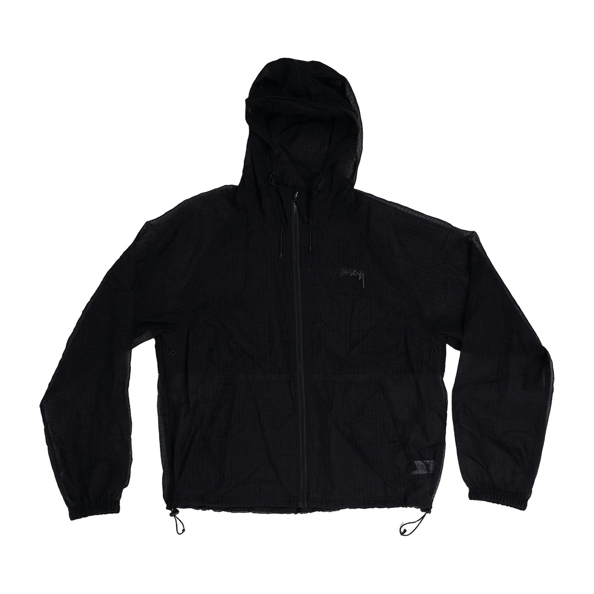 Stüssy Transparent Ripstop Beach Shell - black, image 1 of 2