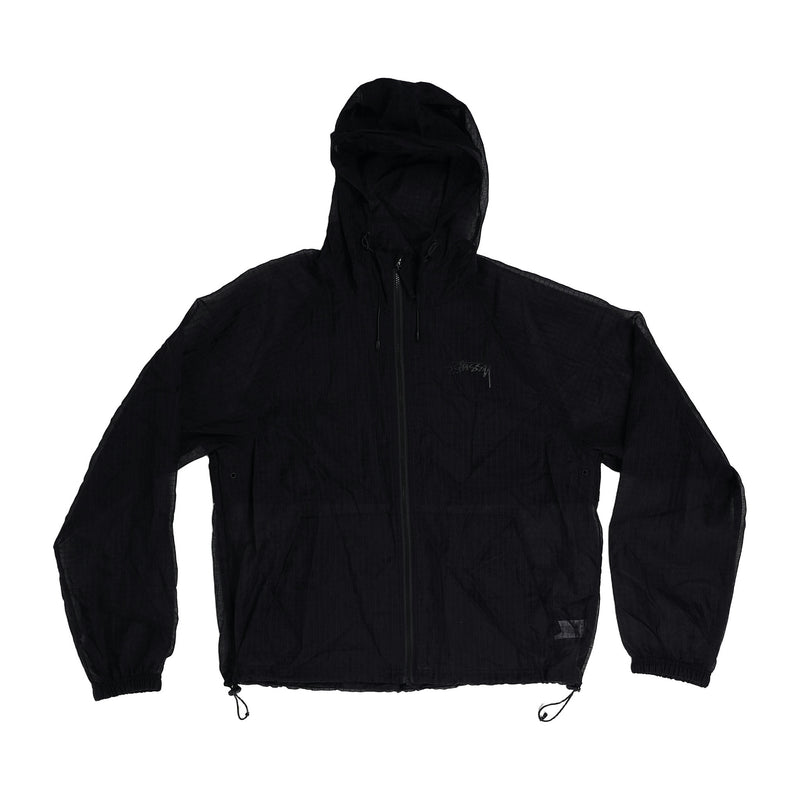 Stüssy Transparent Ripstop Beach Shell - black, image 1 of 2