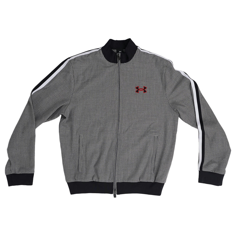 Under Armour Houndstooth Full Zip, red chest logo - black and white, image 1 of 2