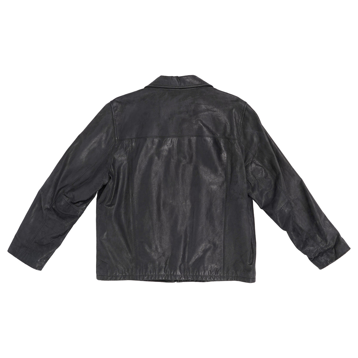 Calvin Klein leather jacket, stand collar - black, image 2 of 2