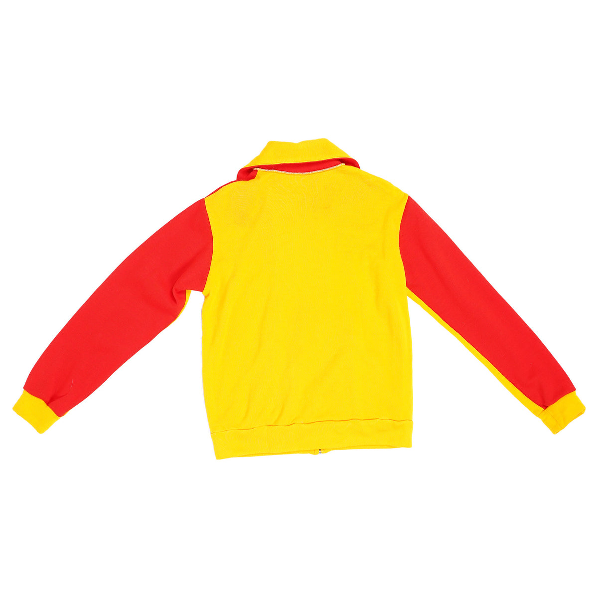 Striped knit track jacket, IDEAL zip - yellow and red, image 2 of 3