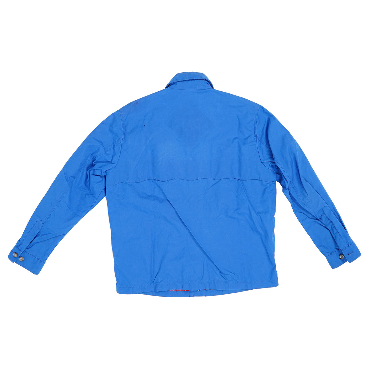 Baracuta tartan-lined cotton overshirt, made in Italy - royal blue, image 2 of 2