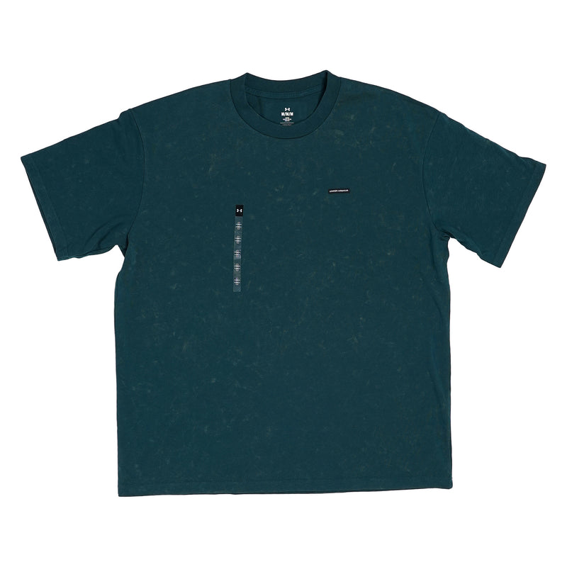 Under Armour Heavyweight Logo Wash oversized tee - green, image 1 of 2