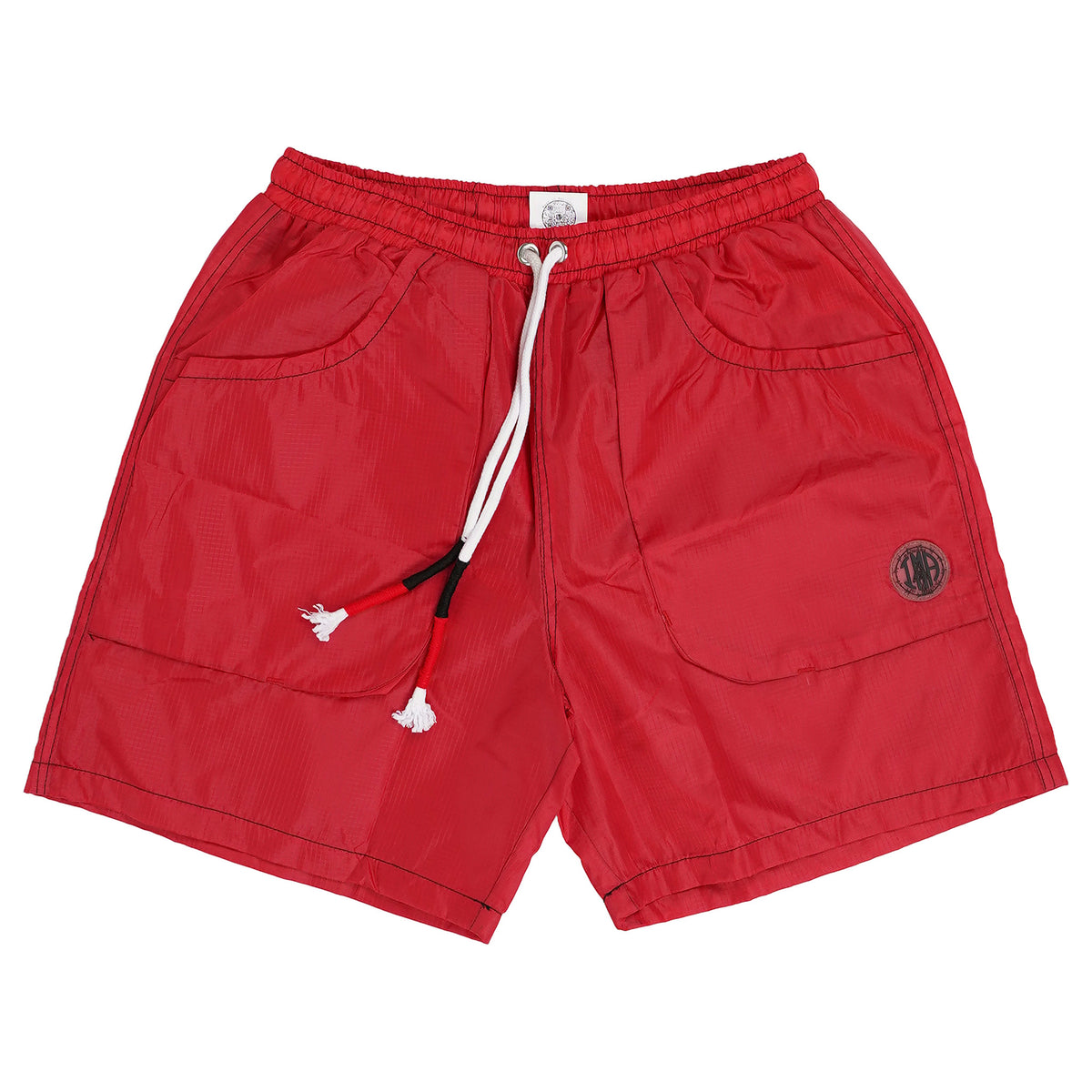 In My Absence mesh-lined shorts - red, image 1 of 2