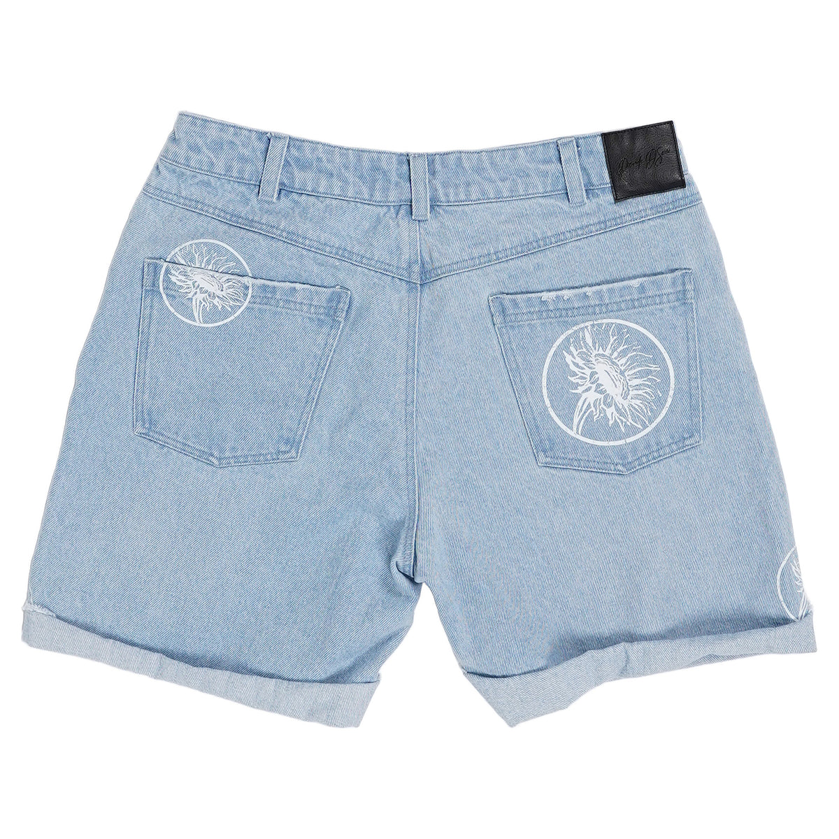 Ricardo DSean sunflower-print denim shorts - light blue, image 2 of 2