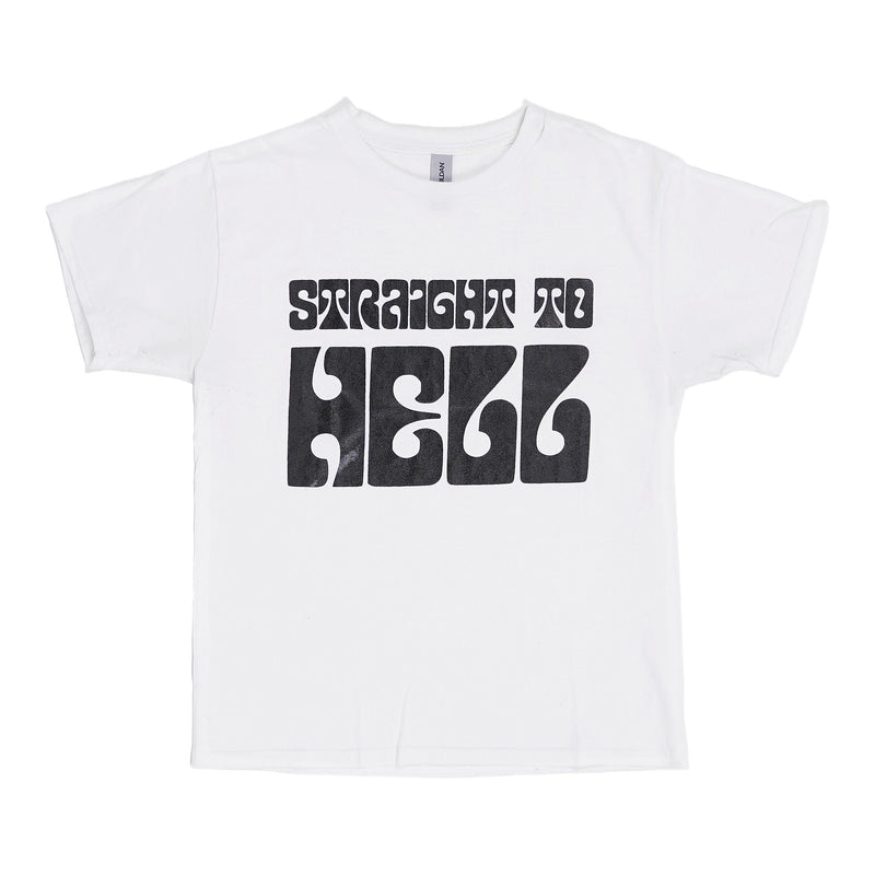 Straight to Hell graphic tee, youth L - white, image 1 of 2