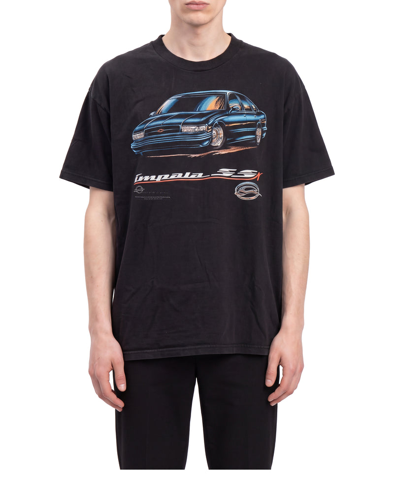 Chevrolet Impala SS airbrush tee, Fruit of the Loom, on a model, front view