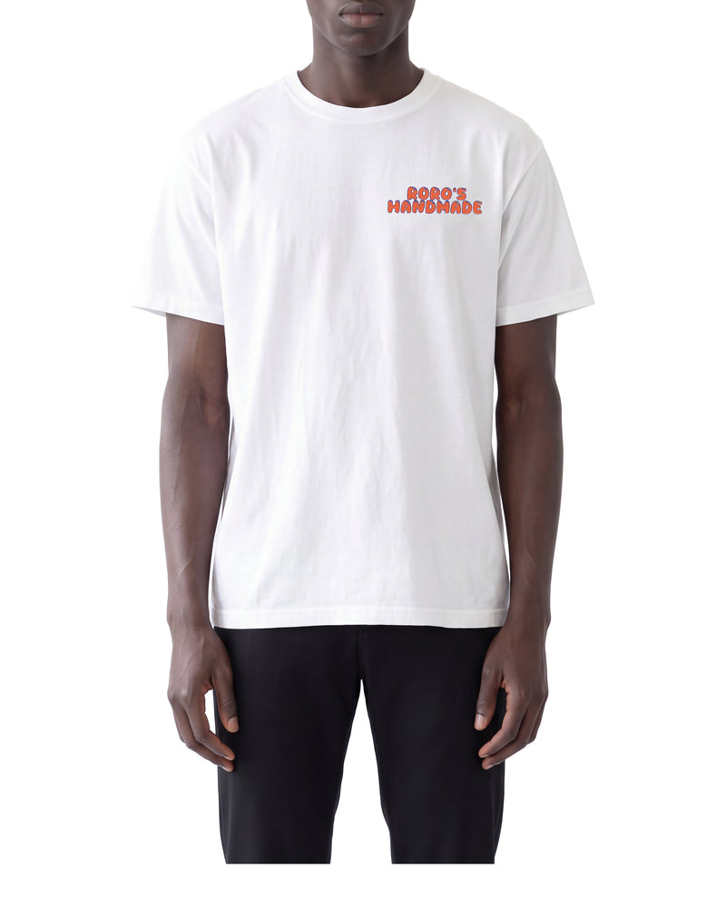 Roro's Handmade Made in Washington DC tee, on a model, front view